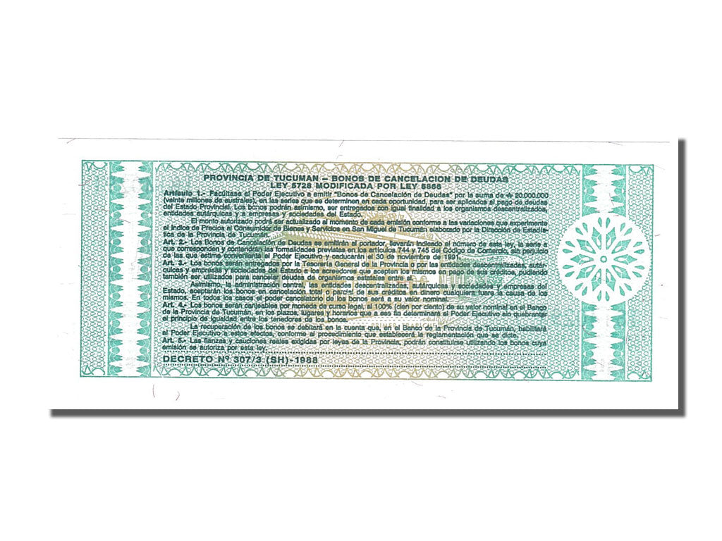 Banknote, Argentina, 1 Austral, 1991, 1991-11-30, UNC(65-70)