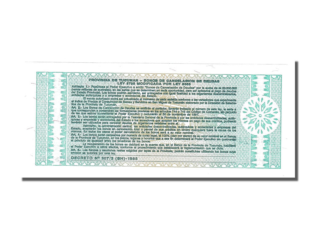 Banknote, Argentina, 1 Austral, 1991, 1991-11-30, UNC(65-70)