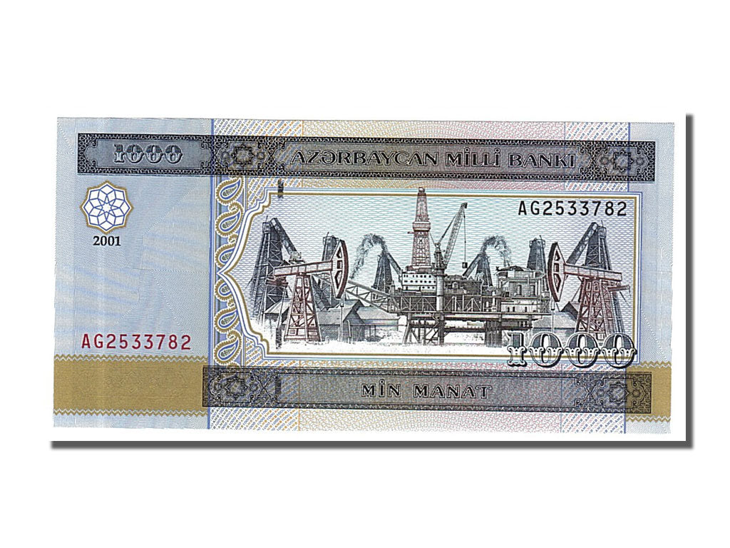 Banconote, Azerbaigian, 1000 Manat, 2001, FDS
