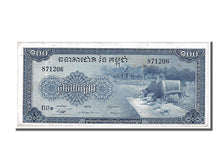 Banknote, Cambodia, 100 Riels, 1972, AU(55-58)