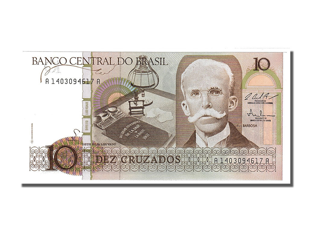 Banknote, Brazil, 10 Cruzados, 1987, UNC(65-70)