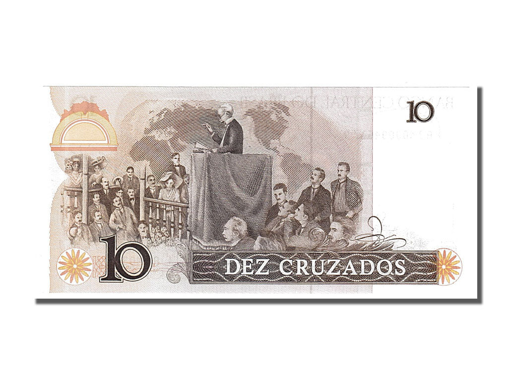 Banknote, Brazil, 10 Cruzados, 1987, UNC(65-70)