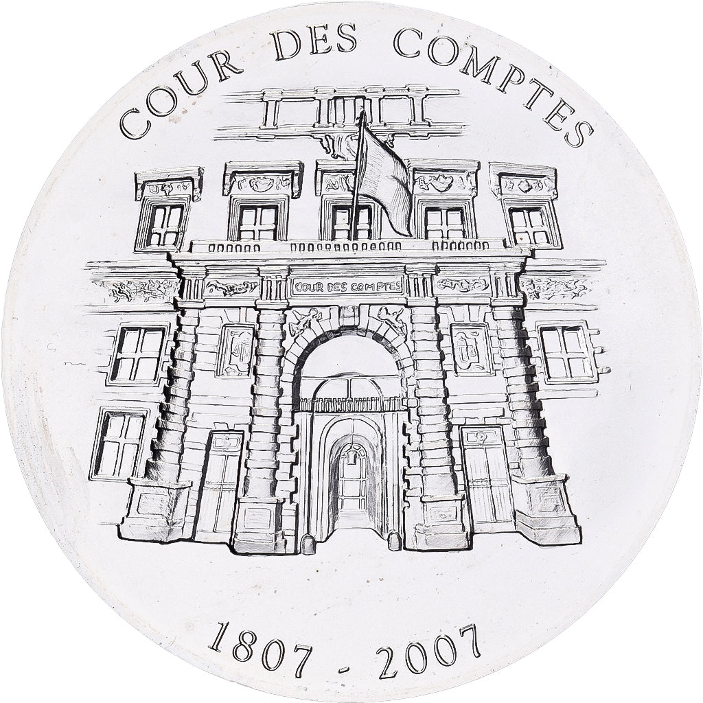 France, Token, Bicentenaire de la Cour des Comptes, 2007, Silver, MDP, MS(63)