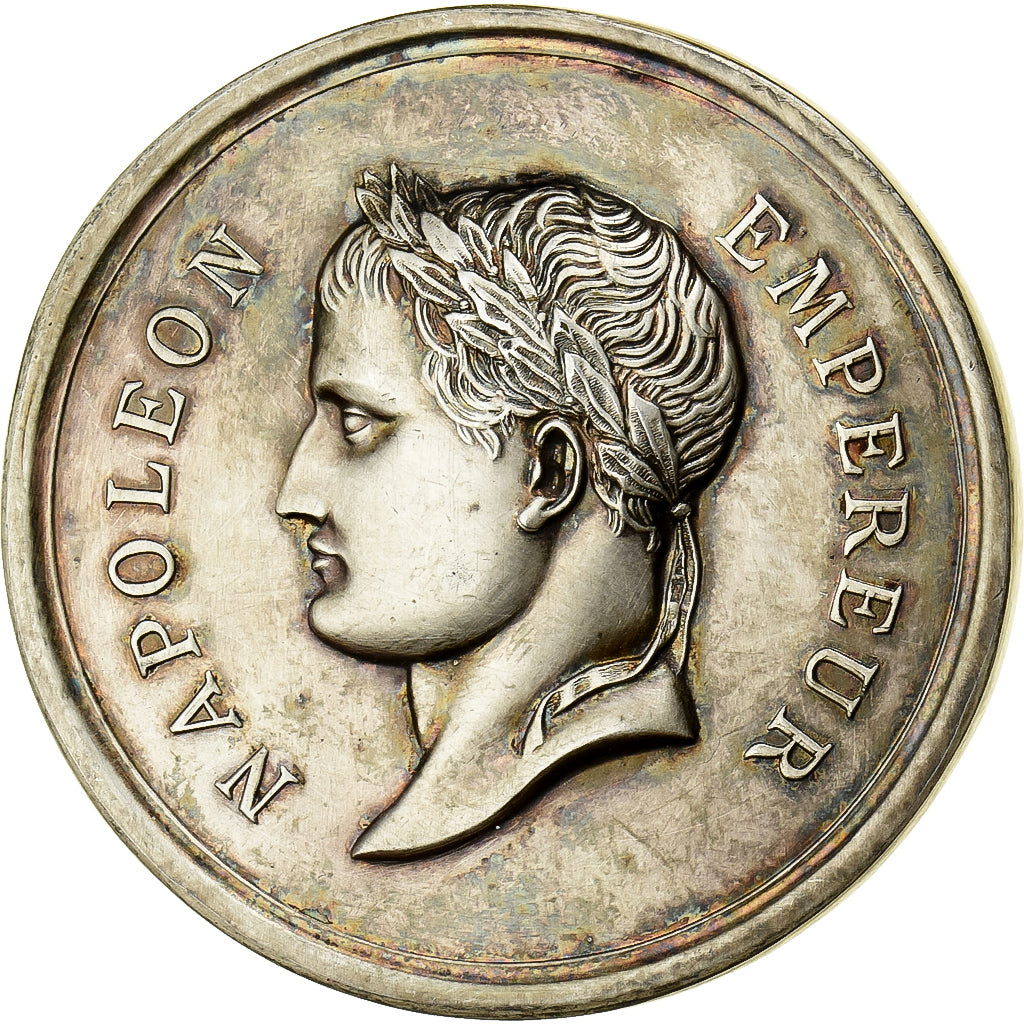 França, medalha, Napoléon, Empereur des Français, Bronze Prateado, AU(55-58)