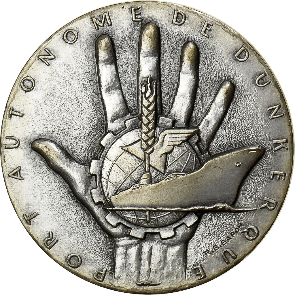 France, Médaille, Pierre Mauroy, Port Autonome de Dunkerque, 1981, Argent, SUP