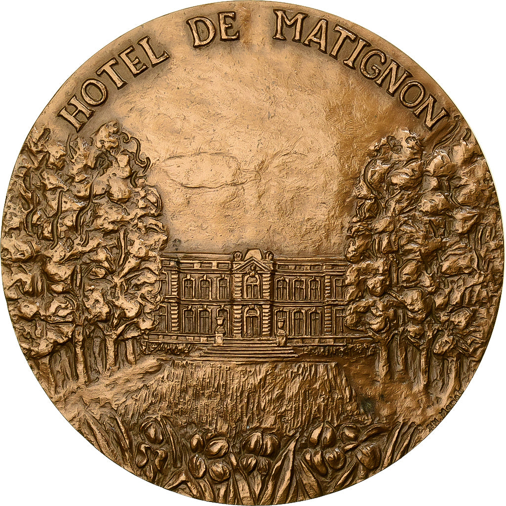Francia, medalla, Hôtel de Matignon, Le Premier Ministre, 1991, Bronce, Merlet