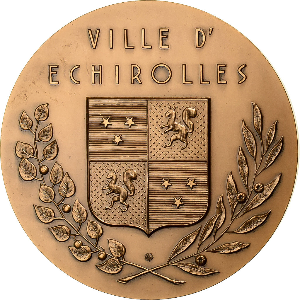 France, Medal, Ville d'Echirolles, 1983, Bronze, Torcheux, MS(63)