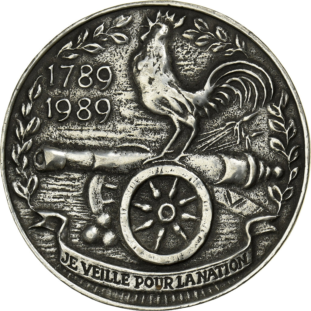 Francia, medaglia, Bicentenaire de la Révolution, Je Veille sur la Nation