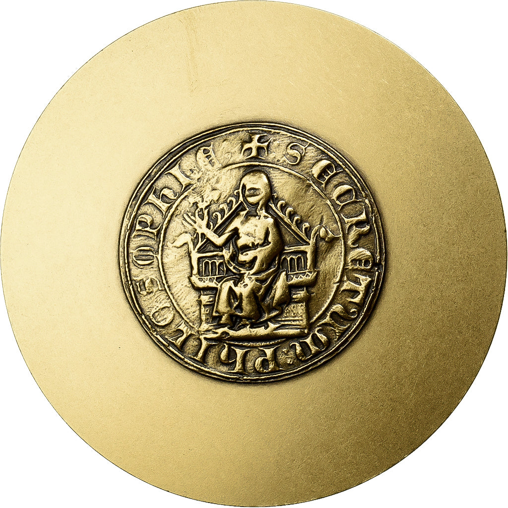 Francia, medaglia, The Fifth Republic, Sceau de l'Université de Paris, Bronzo