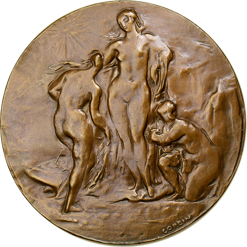 Francja, medal, Femmes Nues, Allégories des Trois Métaux, n.d., Brązowy