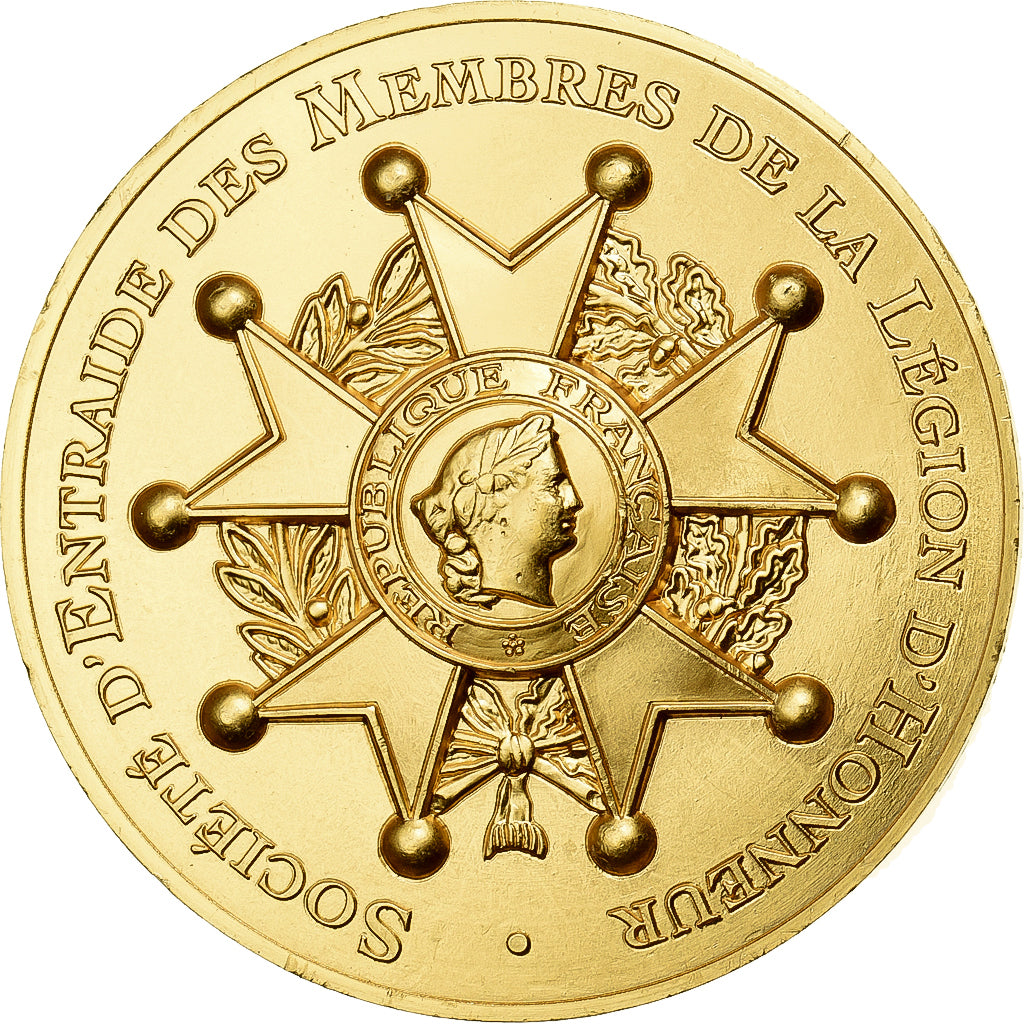 Francia, medaglia, Société d'Entraide, Légion d'Honneur, 2001, Bronzo dorato