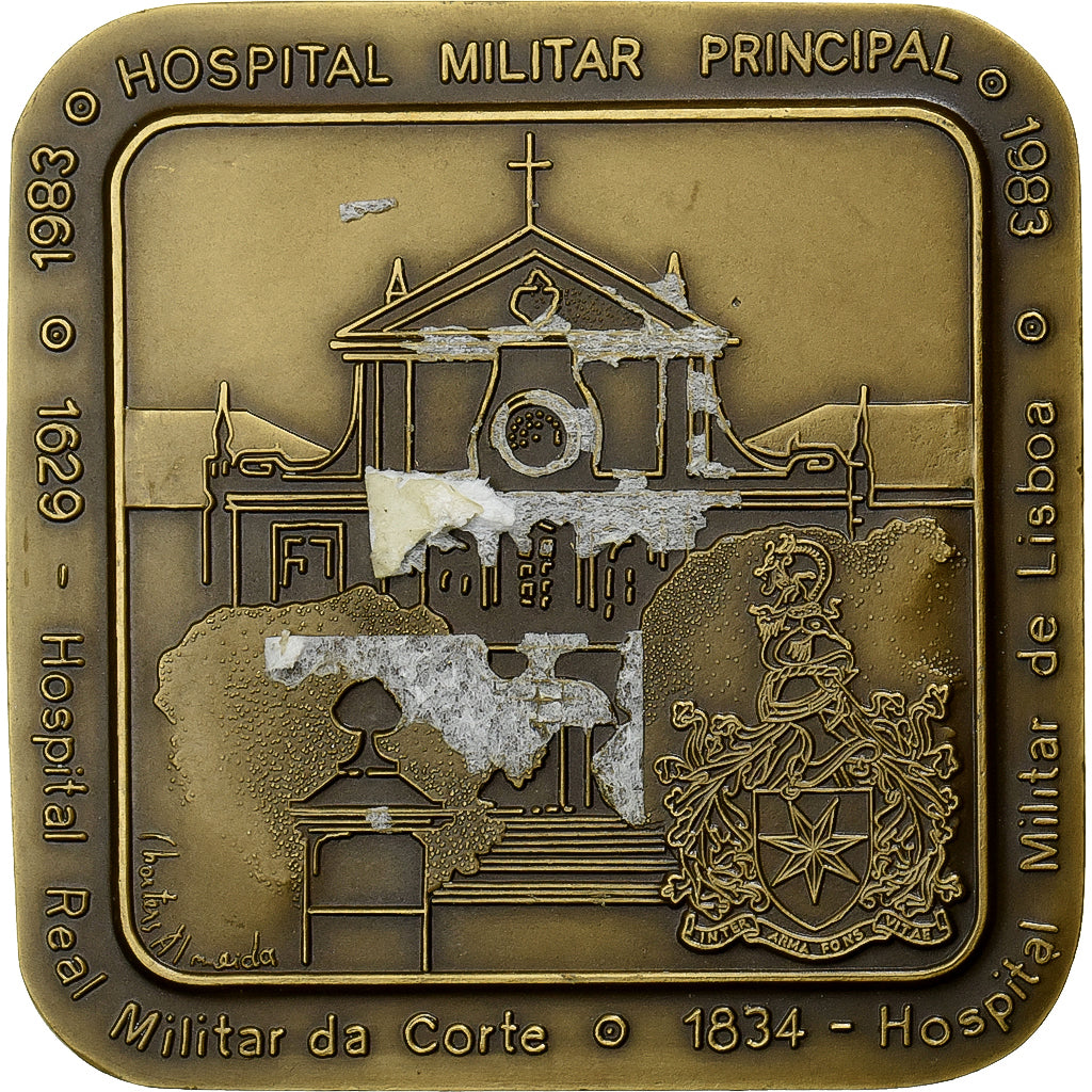 Portugal, medalla, Hôpital Militaire de Lisbonne, 1983, Bronce, EBC