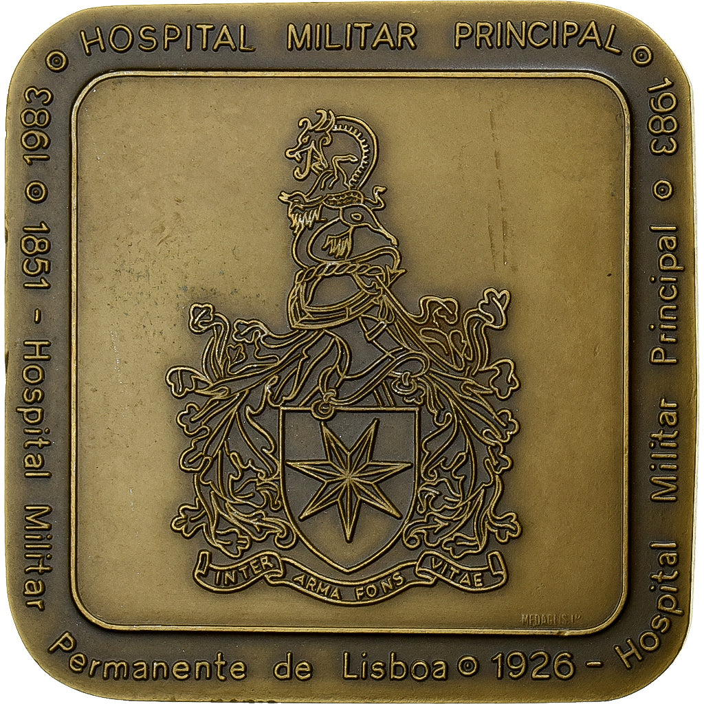 Portugal, medalla, Hôpital Militaire de Lisbonne, 1983, Bronce, EBC