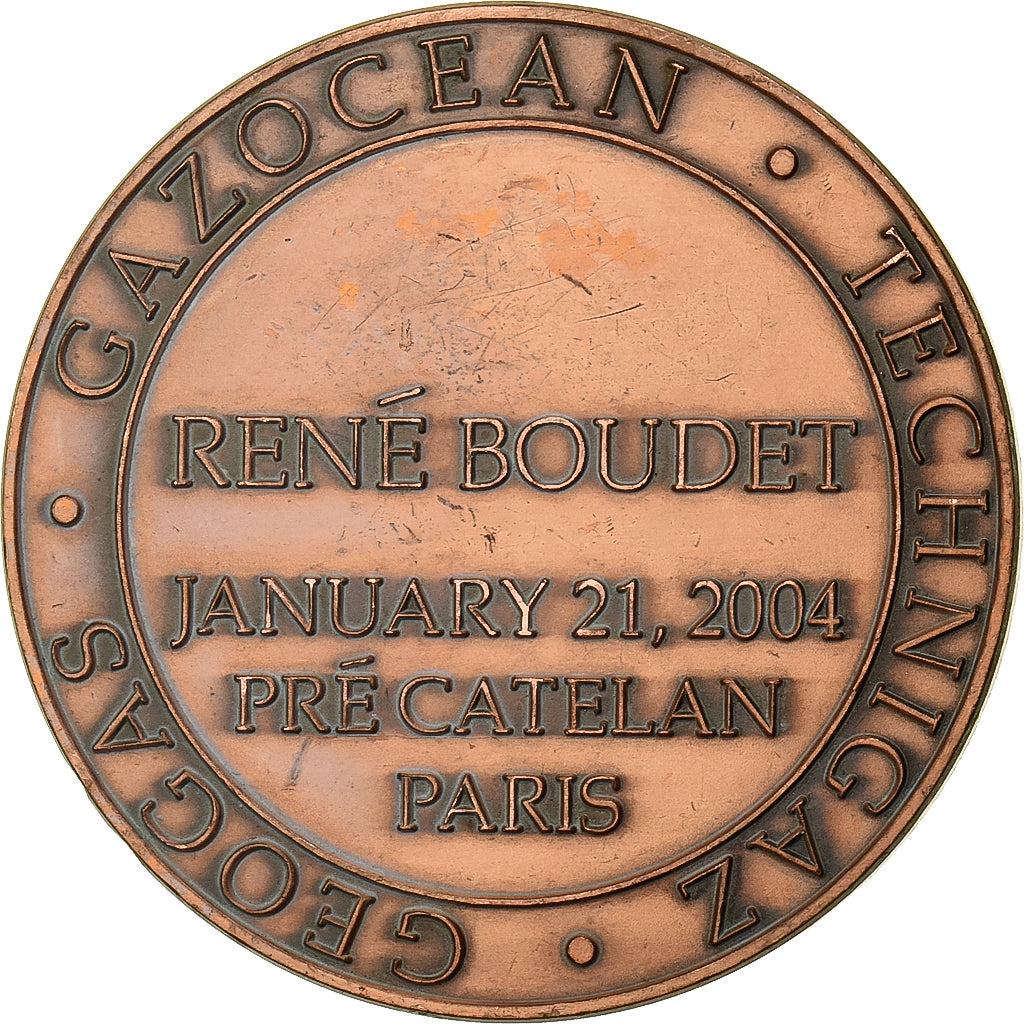 Francia, medaglia, Geogas, Gazocéan, Technigaz, René Boudet, 2004, Bronzo, BB