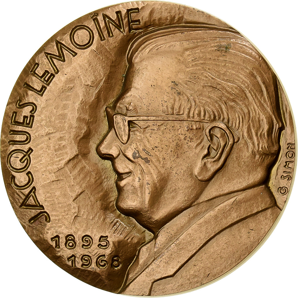 Francia, medaglia, Jacques LEMOINE, 1968, Bronzo, SPL-