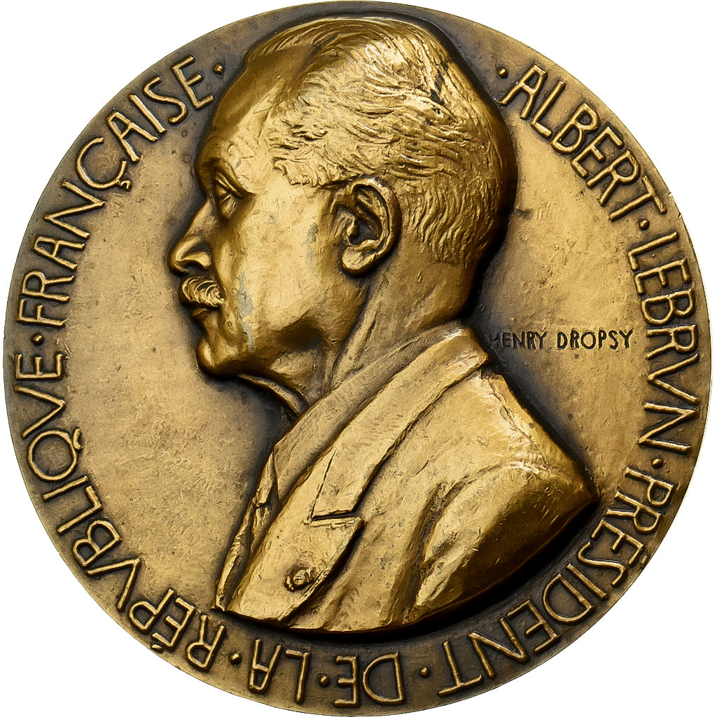 Francia, medaglia, Albert Lebrun, Président de la République, Bronzo, Dropsy