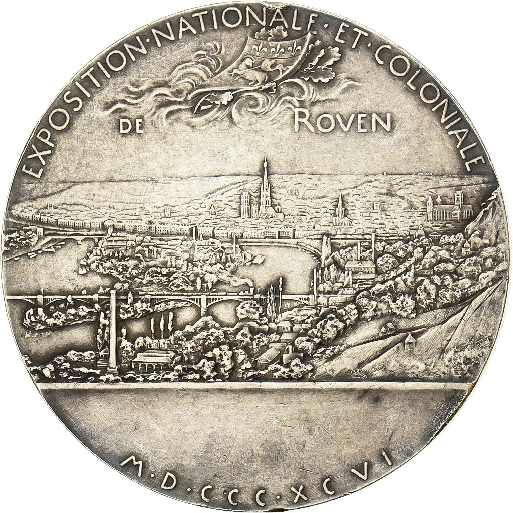 Francia, medaglia, Exposition Nationale et Coloniale de Rouen, 1896, Bronzo