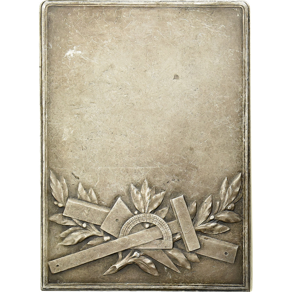 Francia, medalla, Cours Municipal, 1er Prix de Dessin, 1935, Bronce plateado