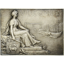 Francia, medalla, Ville de Rouen, Bronce plateado, Lefebvre, EBC