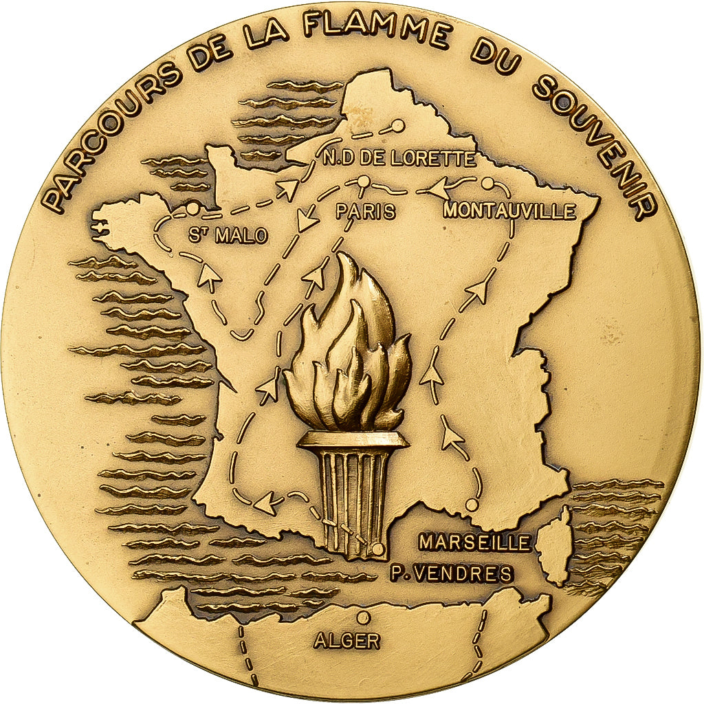 Francia, medaglia, 35ème Anniversaire de la Fin de la Guerre en Afrique du