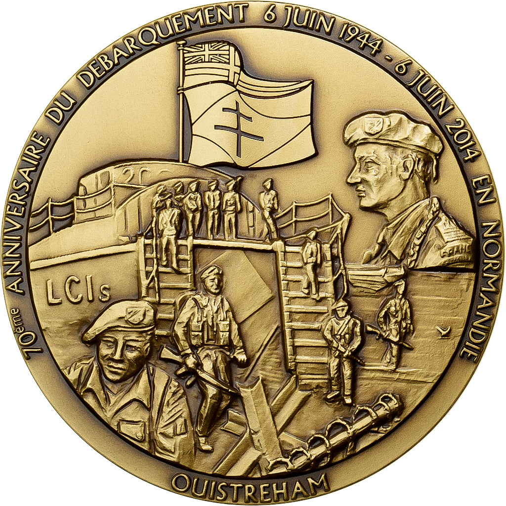 France, Medal, 70ème Anniversaire du Débarquement de Normandie, D-DAY, 2014