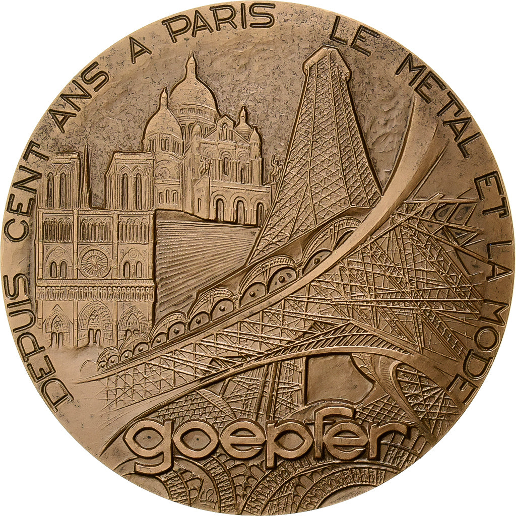 Frankreich, Medaille, Centenaire de la Maison Goepfer, 1976, Bronze, Monnaie de