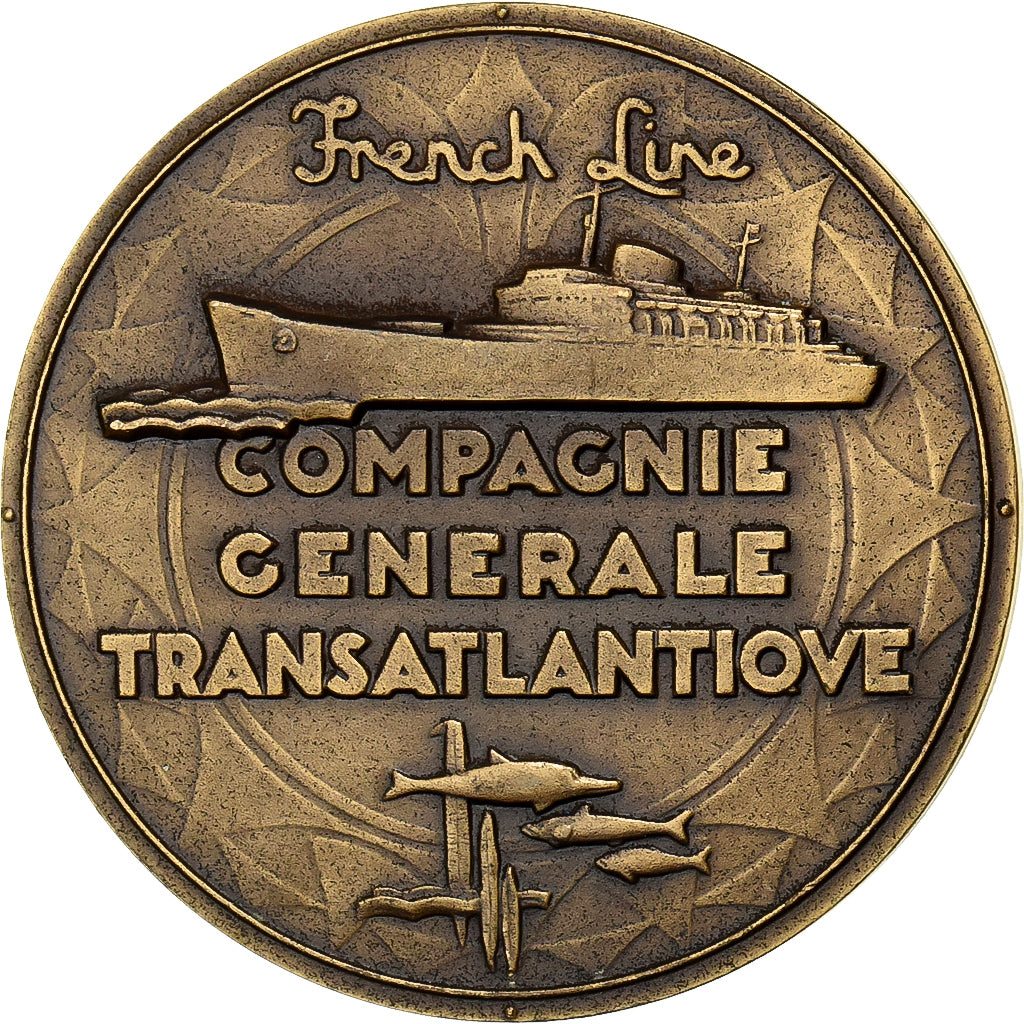 Francia, medaglia, Compagnie Générale Transatlantique, Flandre, Bronzo