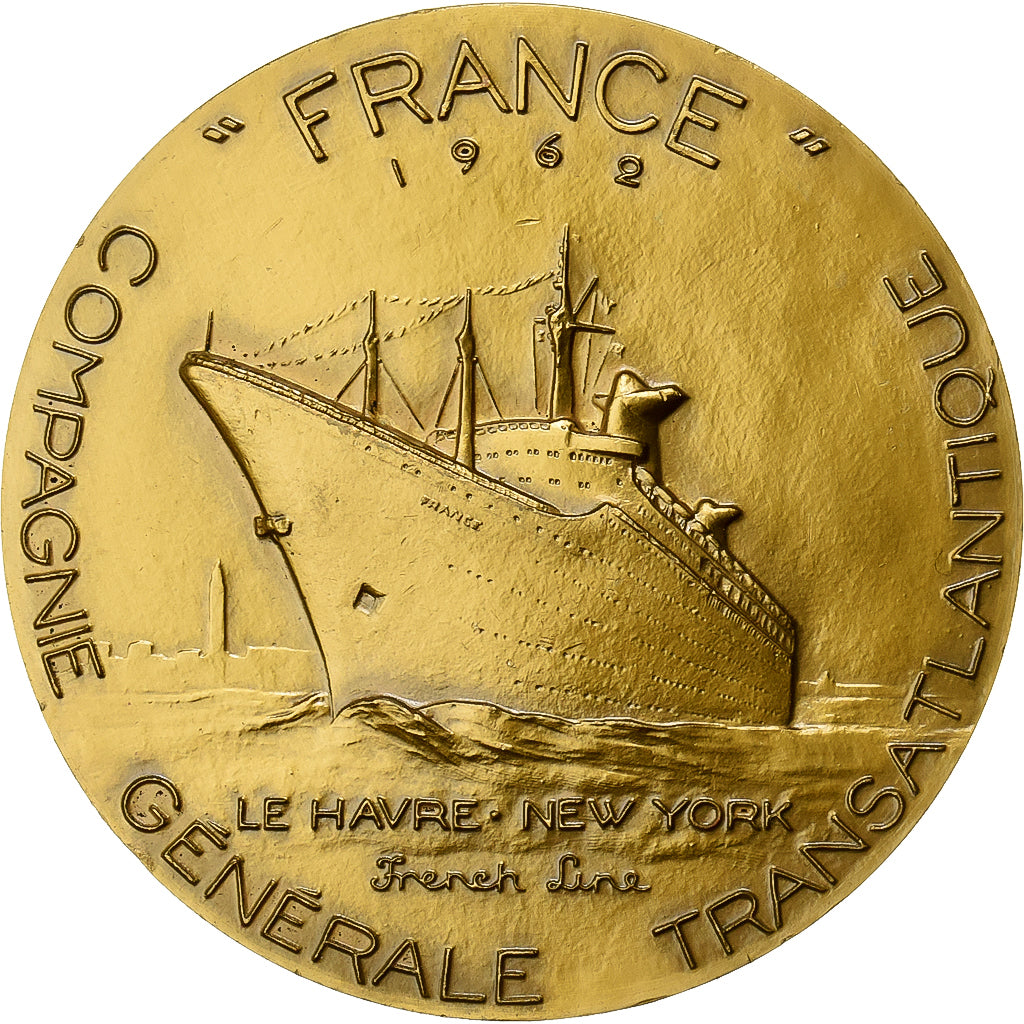 Frankreich, Medaille, Compagnie Générale Transatlantique, France, 1962