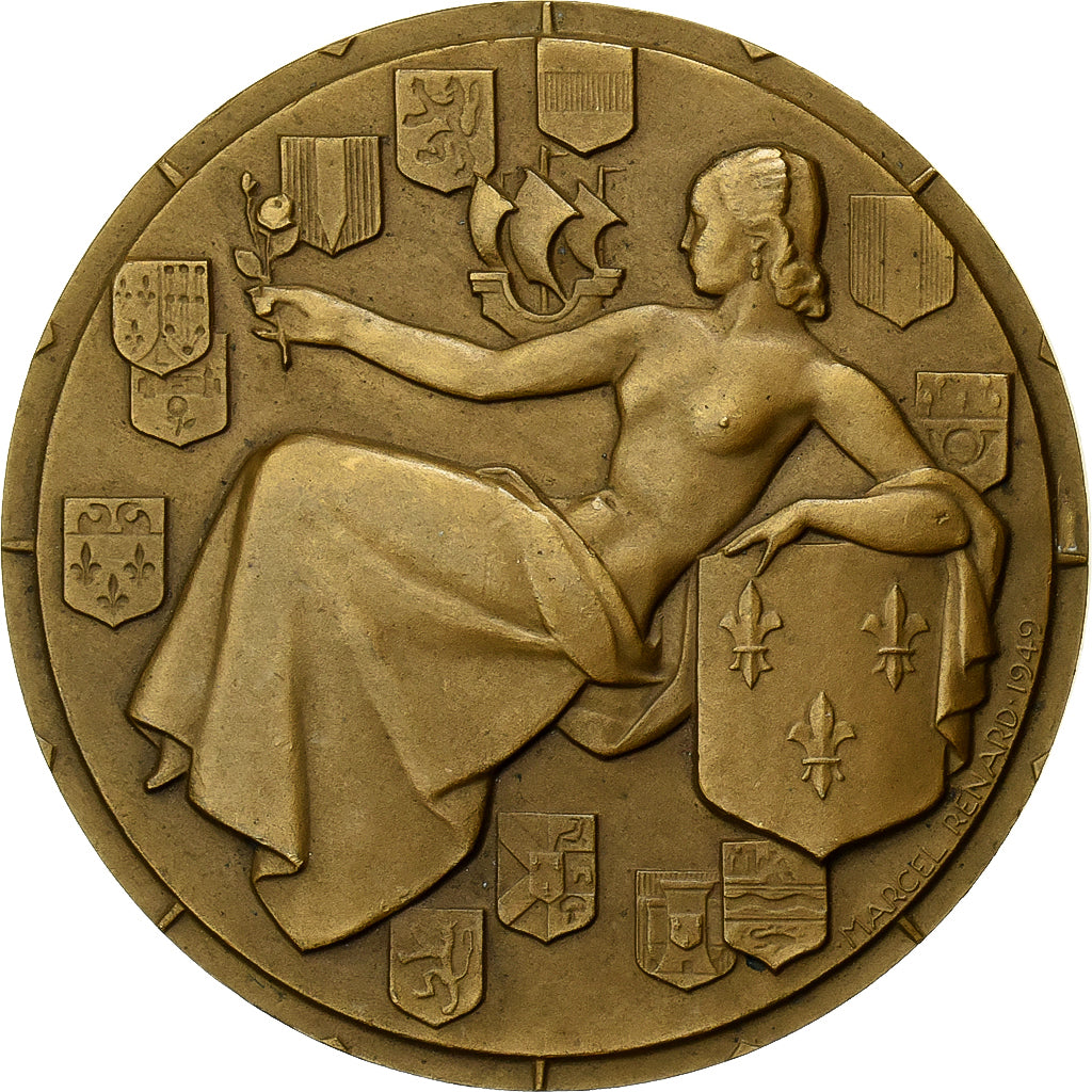 Frankreich, Medaille, Compagnie Générale Transatlantique, Ile-de-France