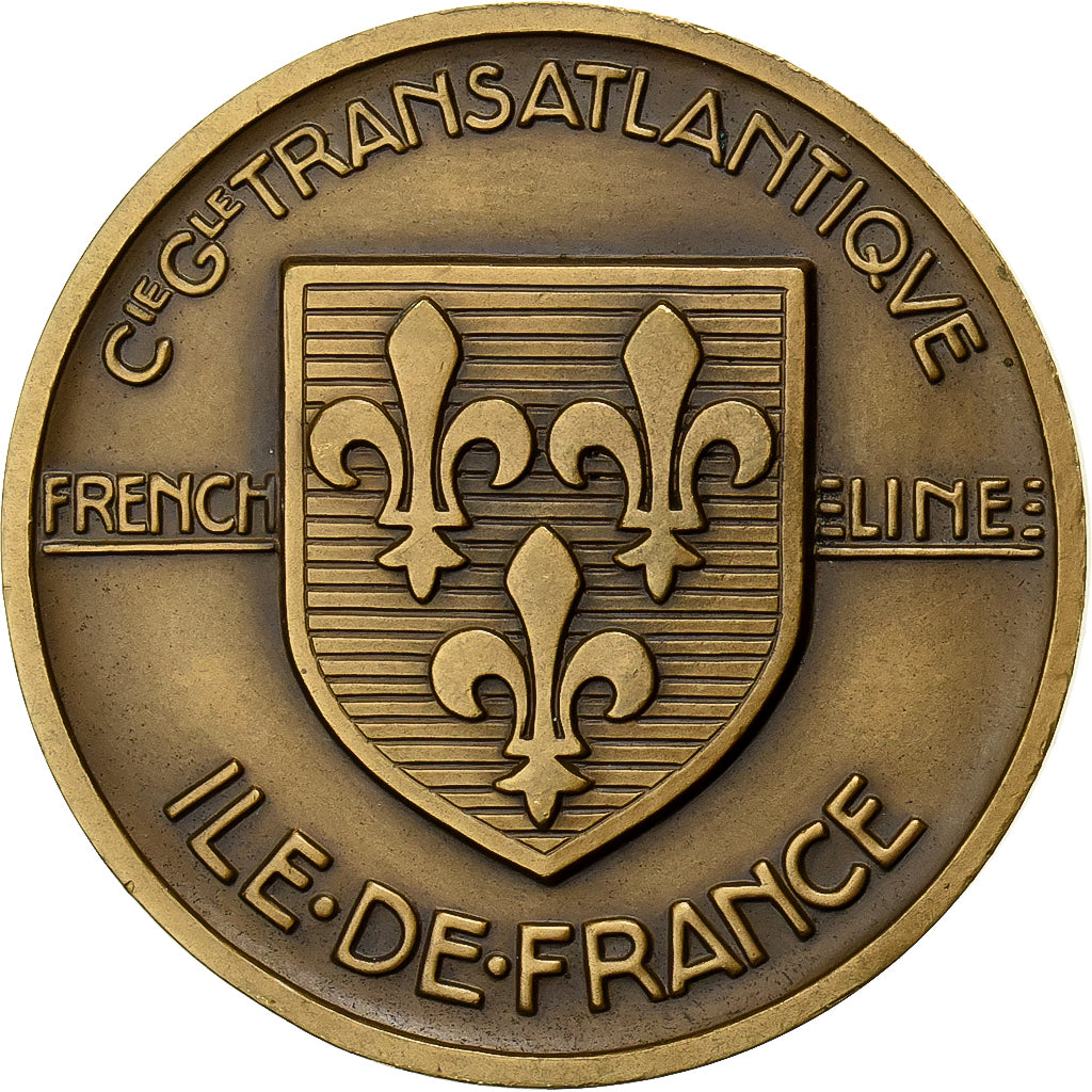 France, Medal, Compagnie Générale Transatlantique, Ile De France, 1927