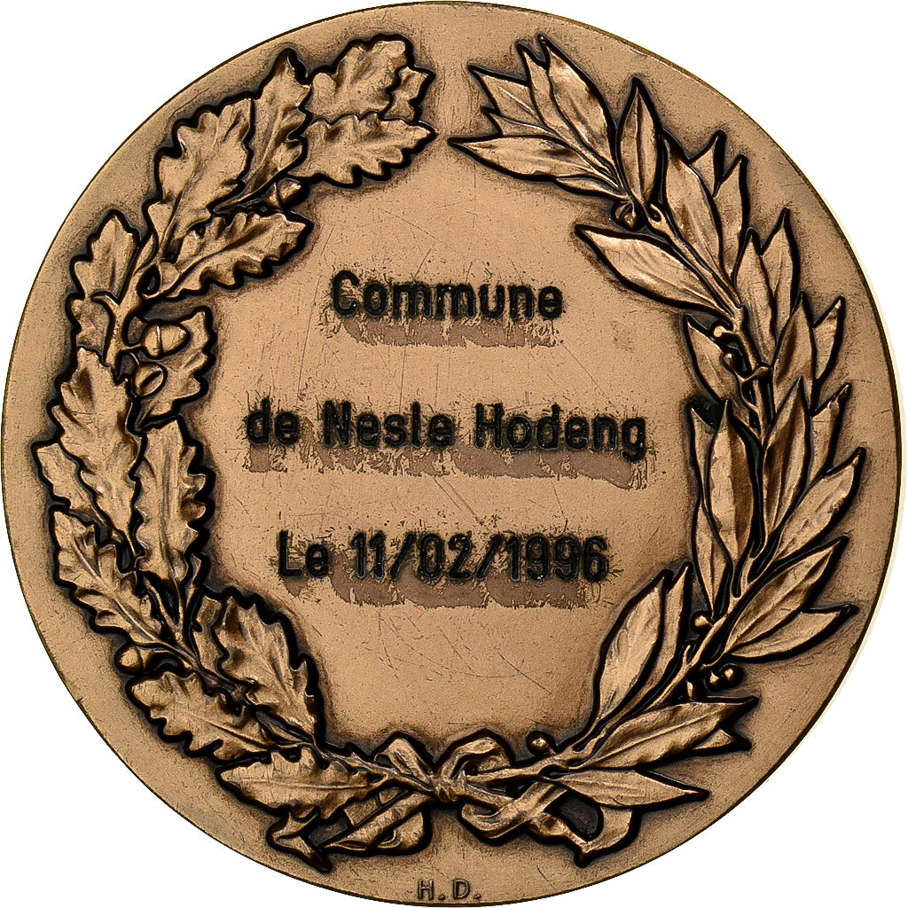 Francia, medaglia, Marianne, Ville de Nesle-Hodeng, 1996, Bronzo, Dupuis.D, SPL