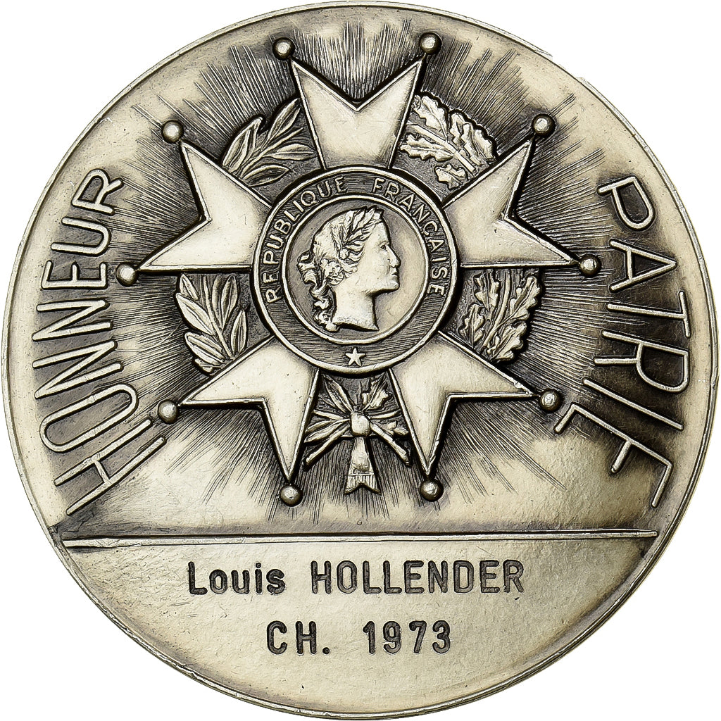 France, Médaille, Docteur Louis Hollender, 1973, Argent, SPL