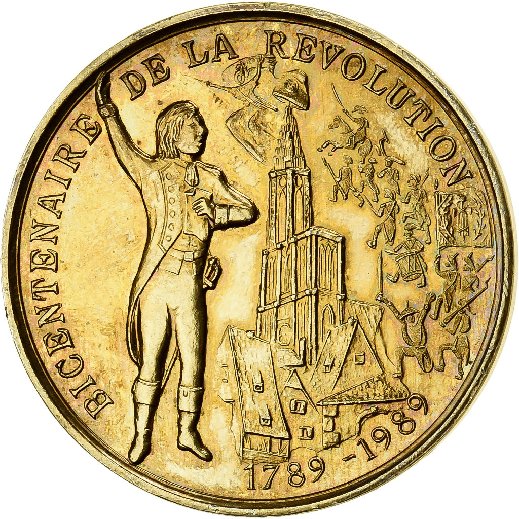Frankreich, Medaille, Bicentenaire de la Révolution Française, 1989, Vermeil