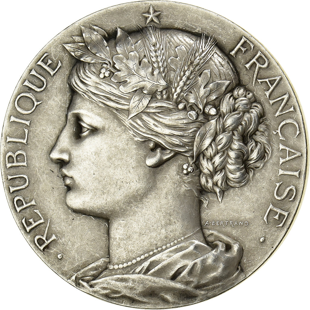 France, Medal, Concours de Pompes, Formerie, 1906, Silver, Arthus Bertrand