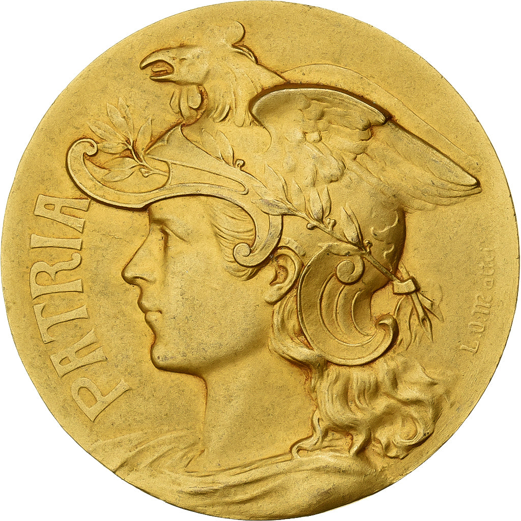 Frankreich, Medaille, Patria, Ville de Santenay, 1913, Gilt Bronze, Mattei, SS+