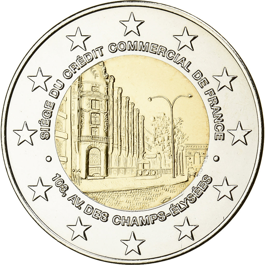 Francia, medaglia, Le CCF célèbre l'Avènement de l'Euro, 1999, Bi-metallico