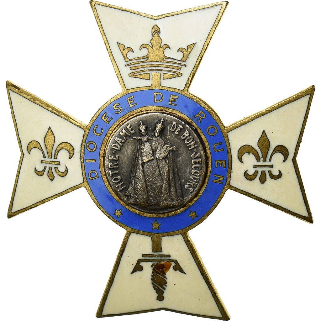 Frankreich, Croix de Procession du Diocèse de Rouen, Medaille, Excellent