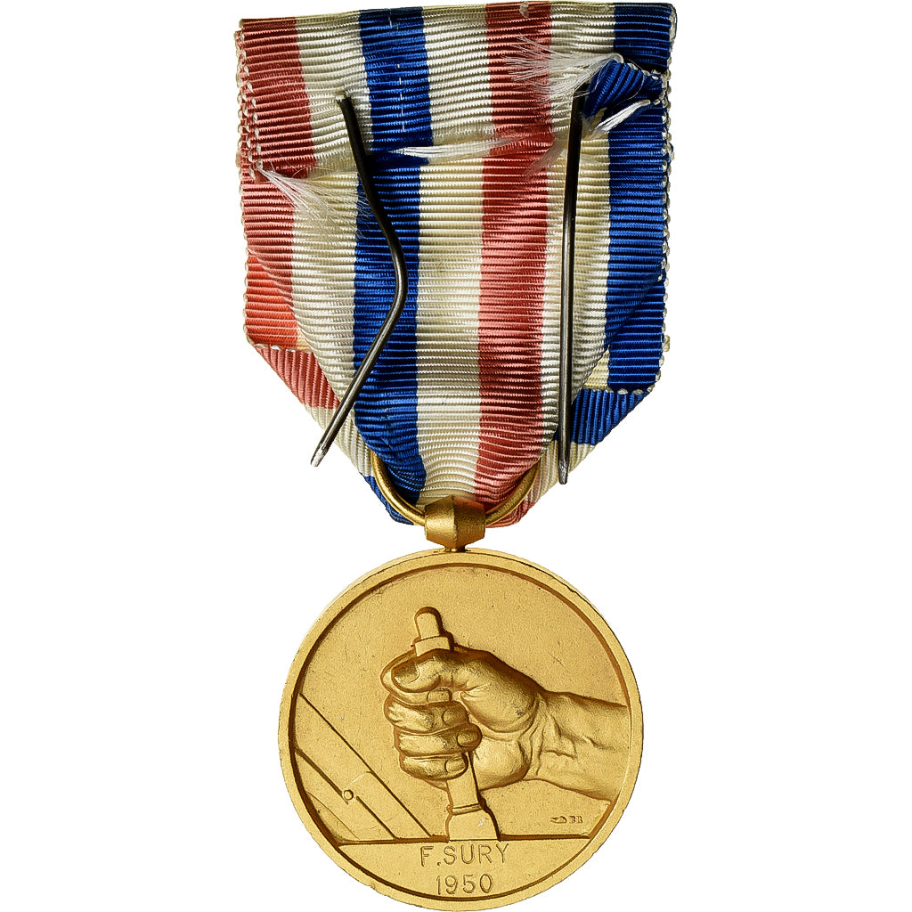 France, Médaille des cheminots, Medal, 1950, Excellent Quality, Favre-Bertin