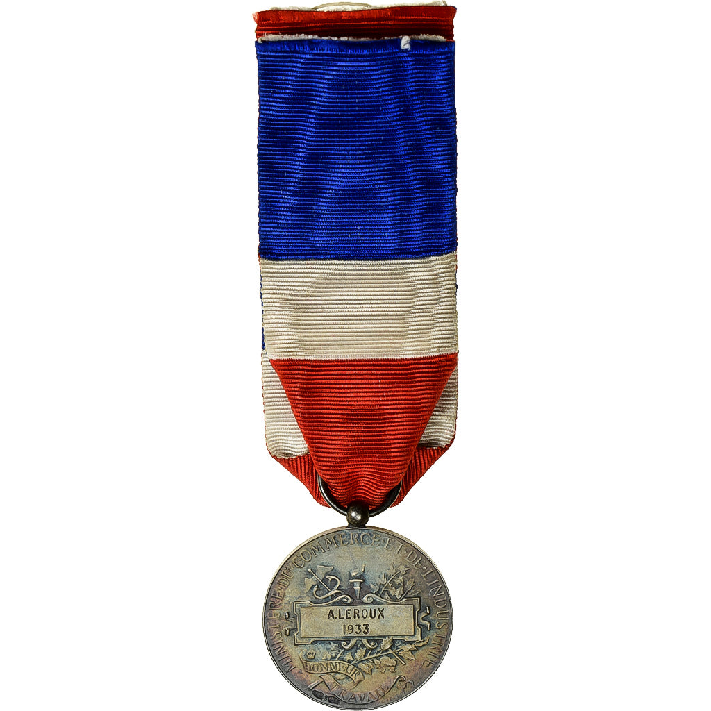 France, Industrie-Travail-Commerce, Medal, 1933, Excellent Quality, Borrel
