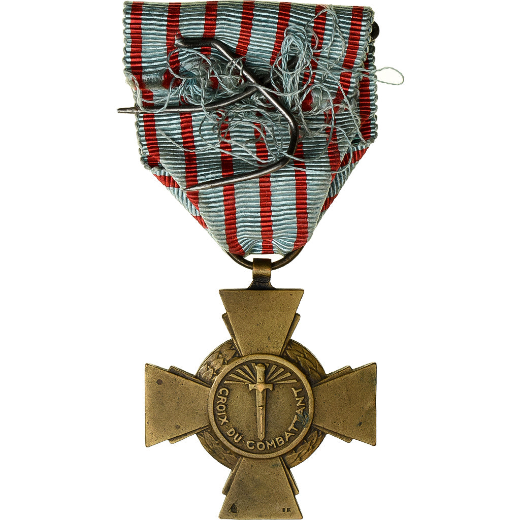 Frankreich, Croix du Combattant, WAR, Medaille, Very Good Quality, Bronze, 36