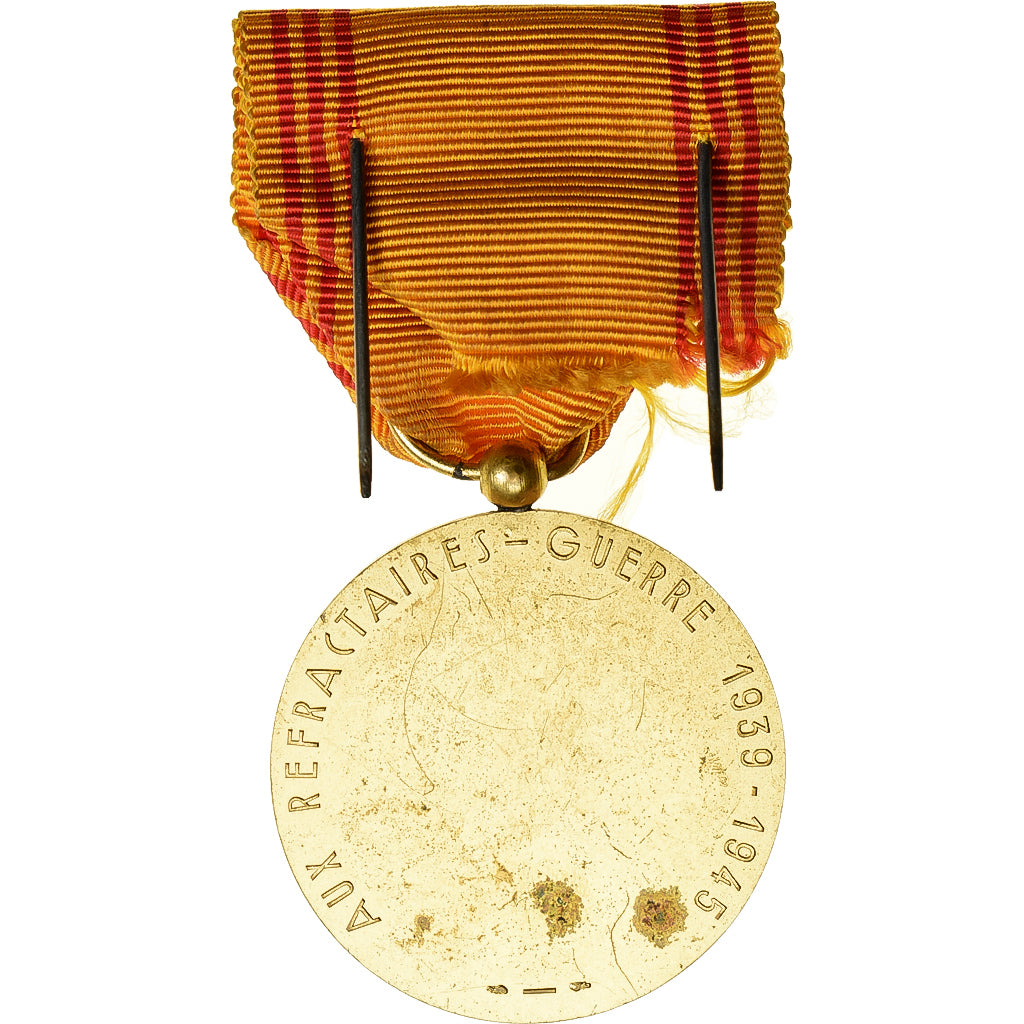 Frankreich, Insigne du Réfractaire, Medaille, Excellent Quality, Hollebeck
