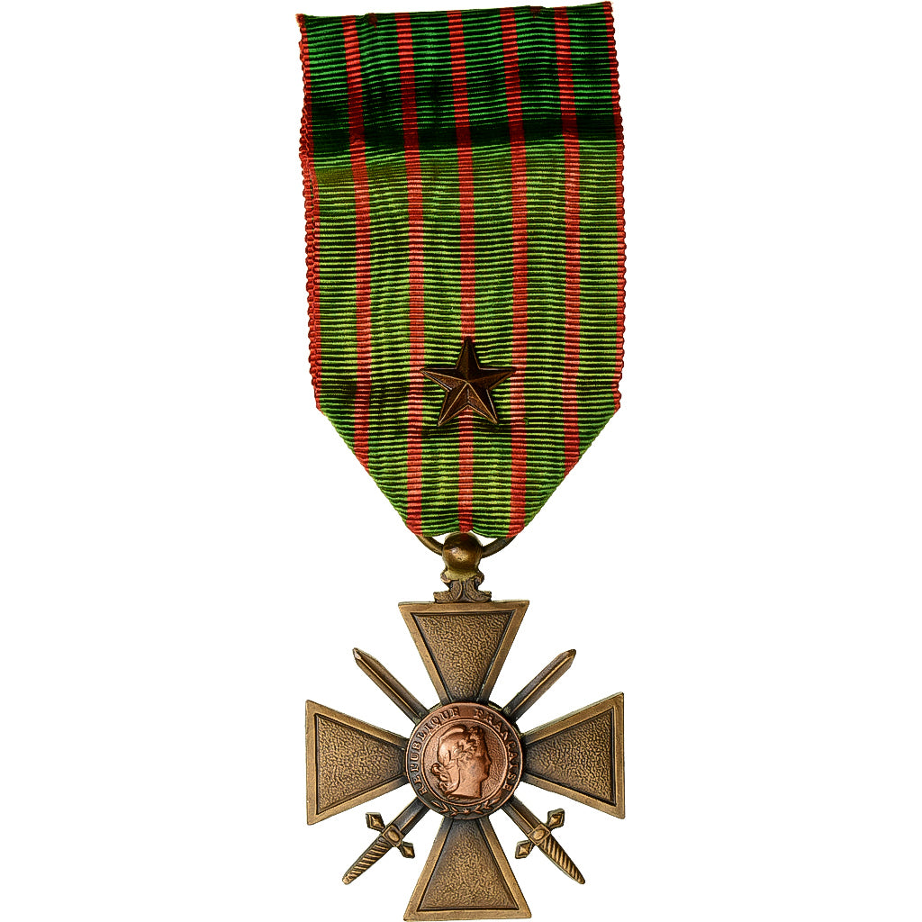 Frankrijk, Croix de Guerre, WAR, Medaille, 1914-1918, Une Citation, Excellent