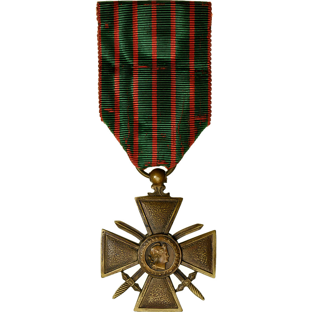 France, Croix de Guerre, WAR, Medal, 1914-1918, Good Quality, Bronze, 38