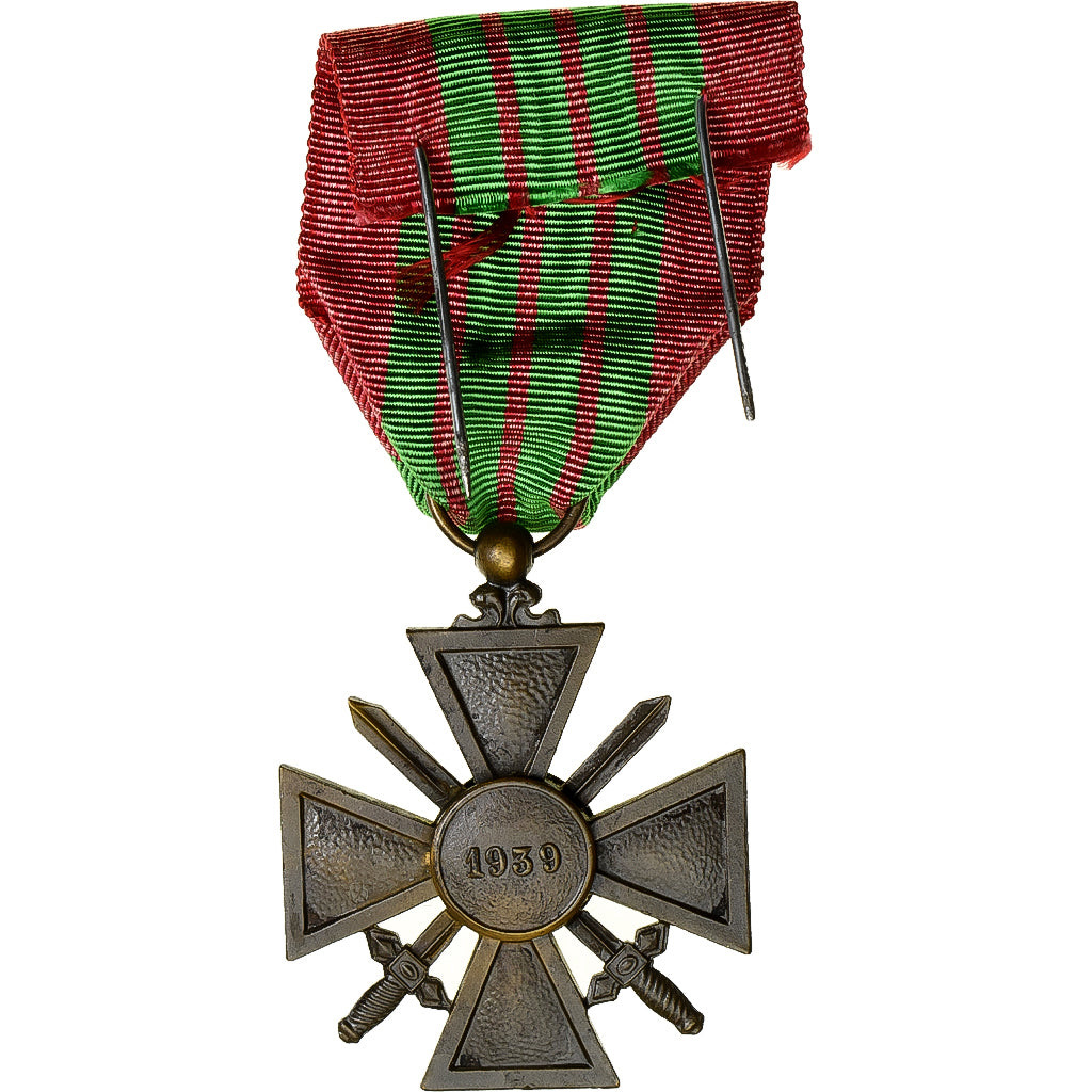 Frankreich, Croix de Guerre, Une palme, Medaille, 1939, Excellent Quality
