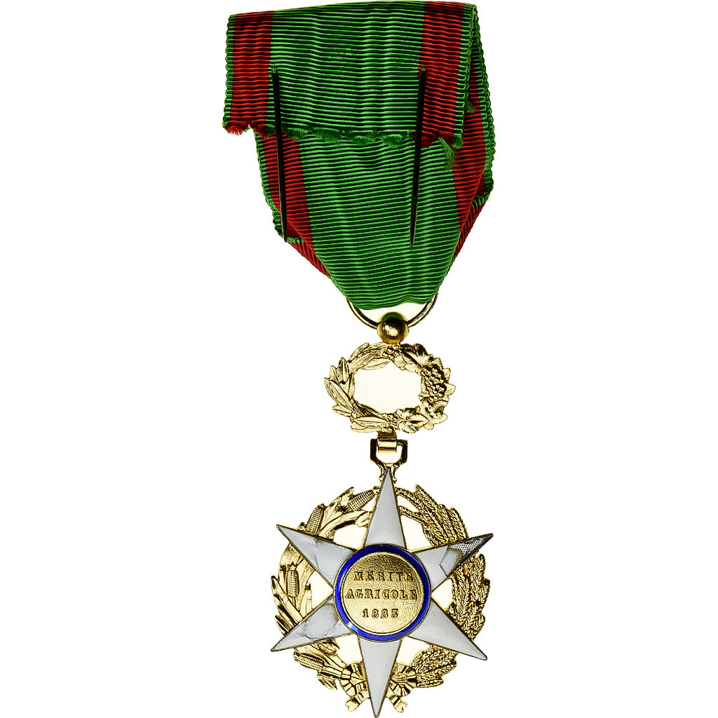 Francia, Médaille du Mérite Agricole, medaglia, 1883, Officier, Eccellente