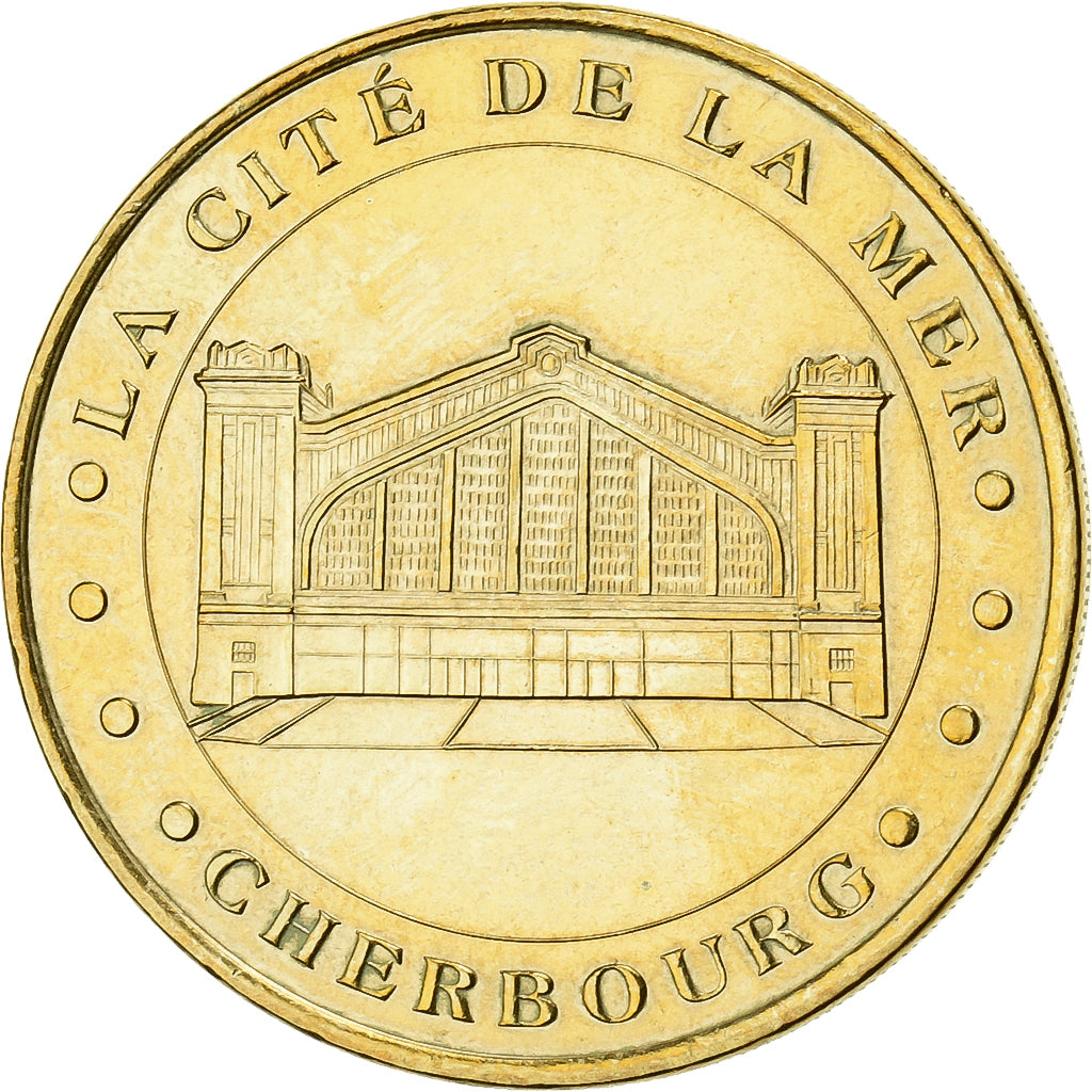 Francia, zeton, Cherbourg - Cité de la mer n°1, 2002, Aluminio y cuproníquel