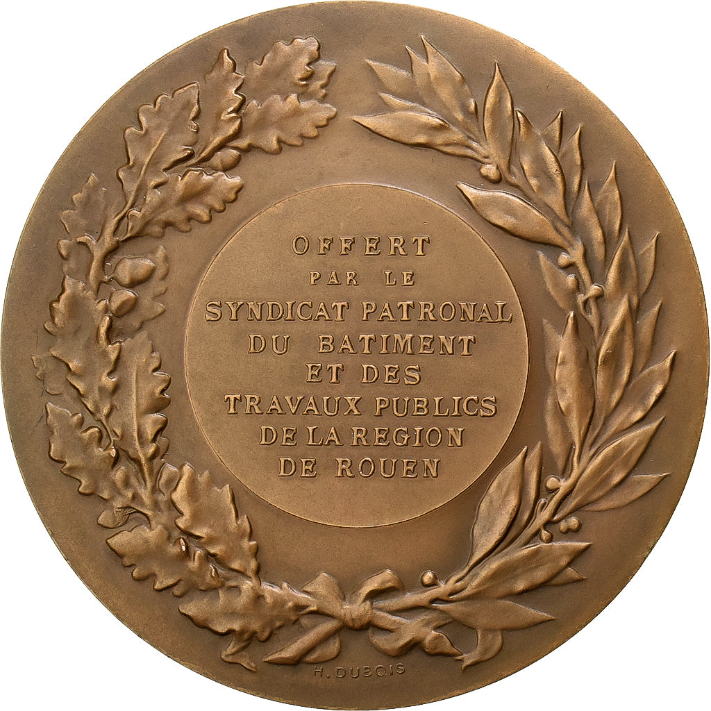 Francia, medaglia, Le Bois, Travaux Publics de Rouen, Bronzo, Ridet, SPL