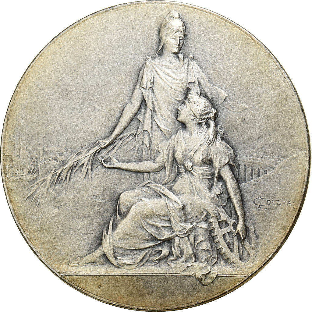 Francia, medalla, Syndicat de l'Industrie du Bâtiment, Rouen, 1923, Bronce
