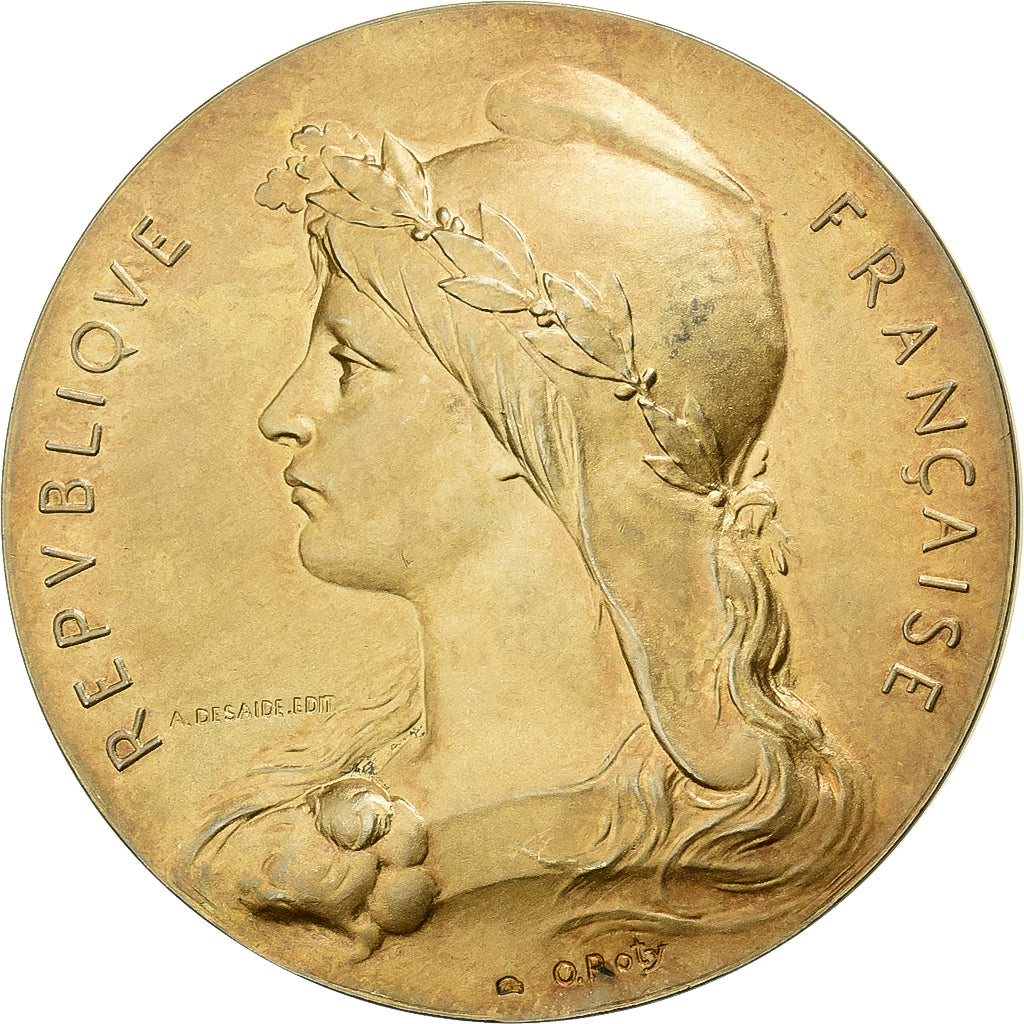 Francia, medaglia, Marianne, Préfet de la Seine Inférieure, Vermeil, O.Roty
