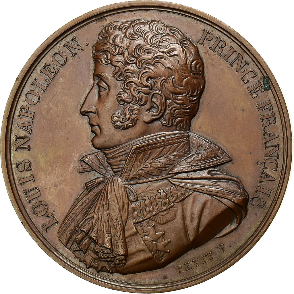 Francja, medal, Louis Napoléon, Prince Français, Brązowy, Petit, AU(55-58)